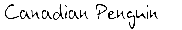 Canadian Penguin font preview